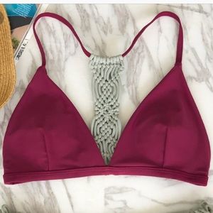 Brand new 2 piece maroon/grey bikini! Never worn!